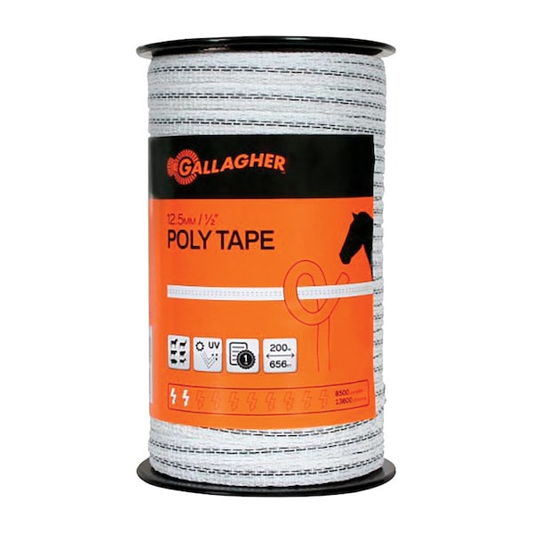 Gallagher Poly Tape Wht 656' G62304